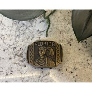 Heritage Mint Registered Collection Brass Florida Belt Buckle 1980